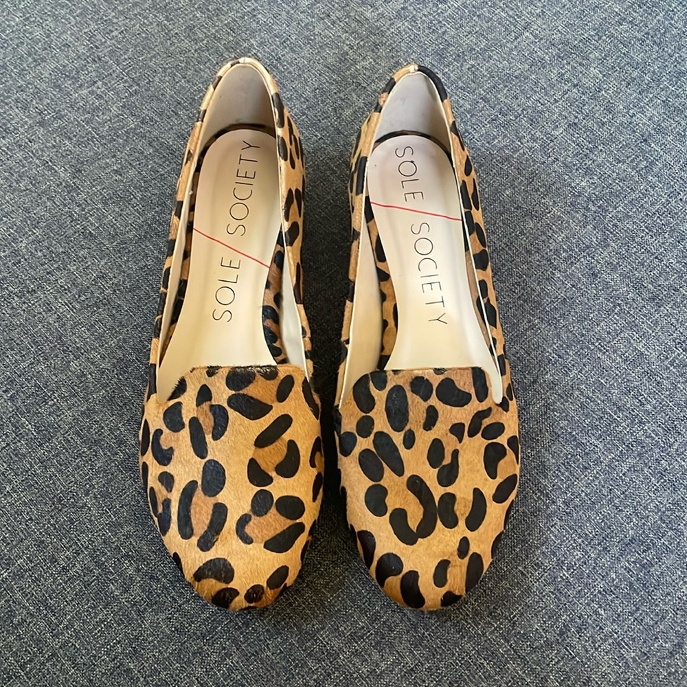 Sole Society Nitsa Leopard Loafers